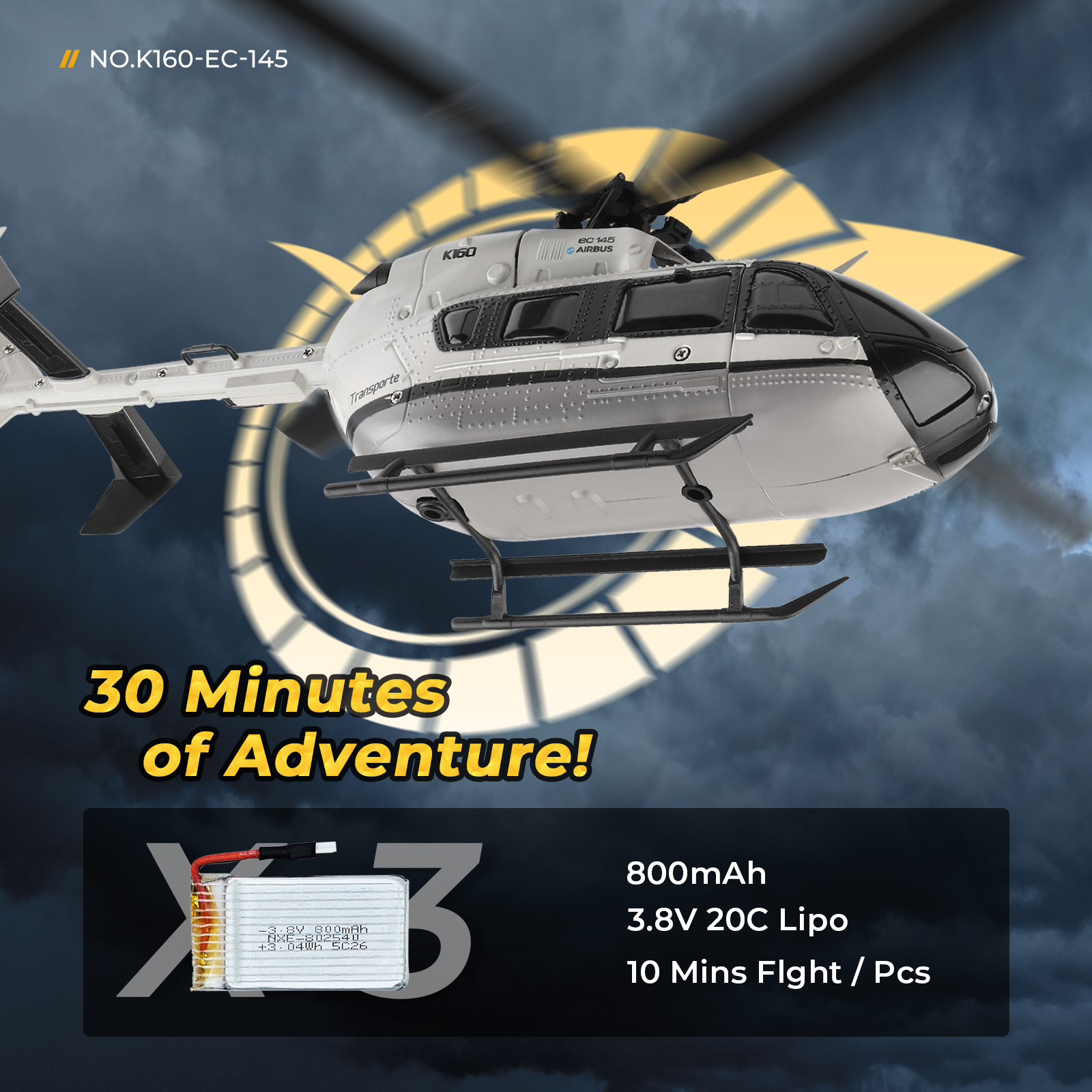 WLtoys XK K160 EC-145 (Airbus) - Rc Helicopter Electric incelemesi ve fiyatı