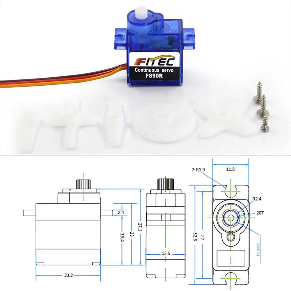 Feetech Mini FS90R Micro Servo - Rc Helicopter Motor incelemesi ve fiyatı