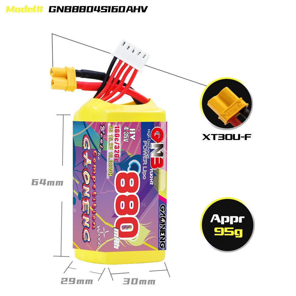 GNB 4S 880mAh 15.2V 160C/320C  - Rc Helicopter Battery incelemesi ve fiyatı