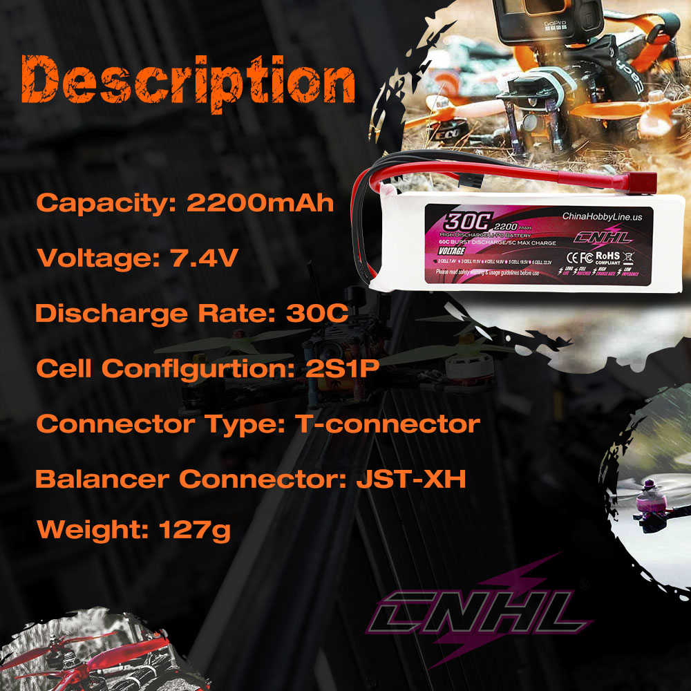 2pcs CNHL 2S 7.4V Lipo Battery - Rc Helicopter Remote Control incelemesi ve fiyatı