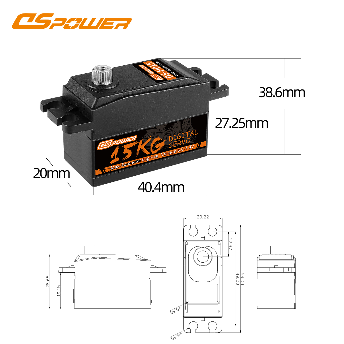 DSpower 15KG High Troque Metal - Rc Helicopter Motor incelemesi ve fiyatı