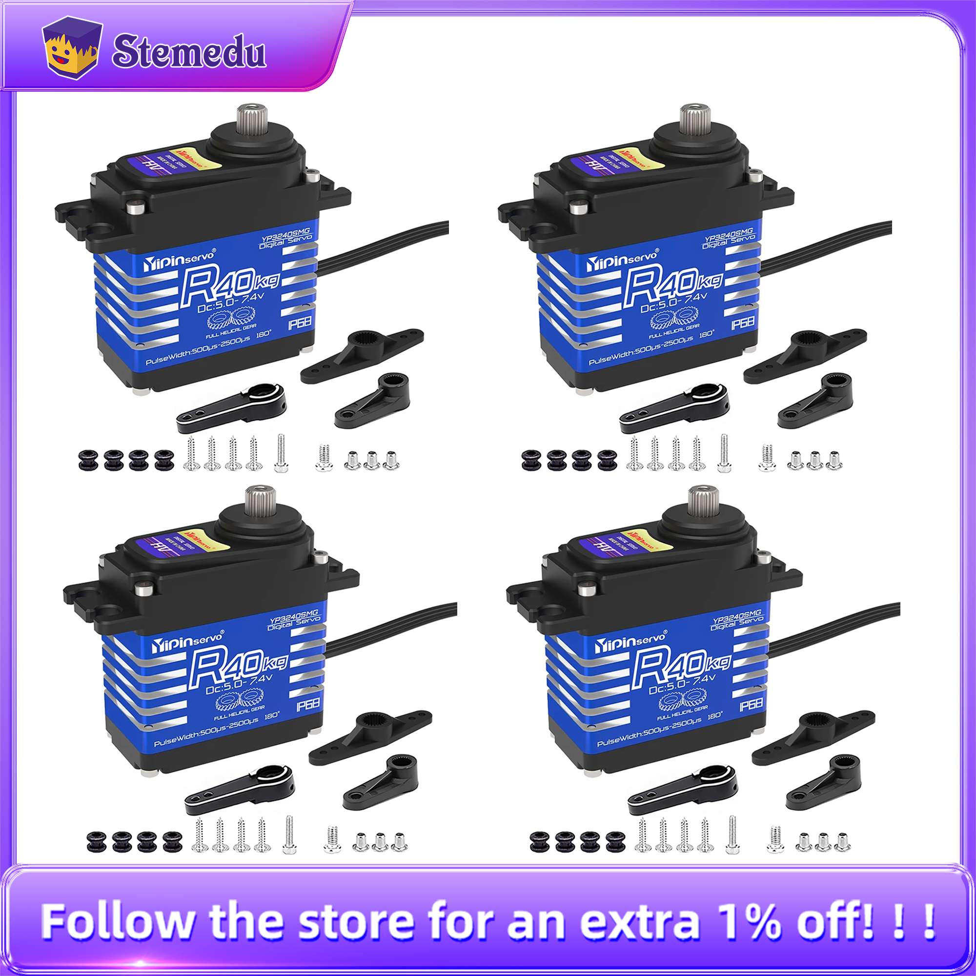 4PCS YiPinservo 40kg Metal Gea - Rc Helicopter Servo incelemesi ve fiyatı