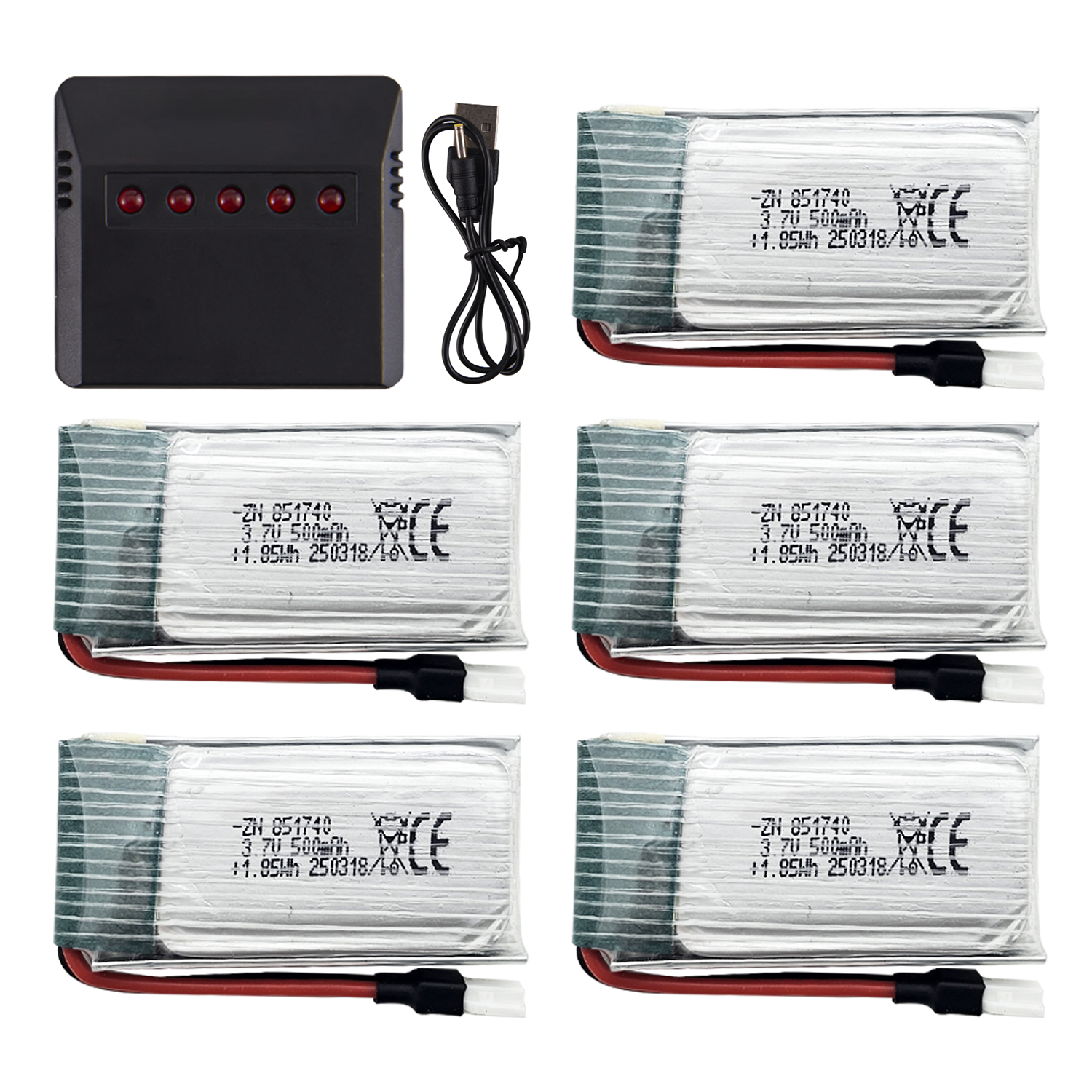 5Pcs 3.7V 500mAh LiPo Batterie - Rc Helicopter Charger incelemesi ve fiyatı